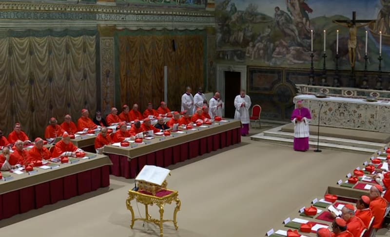 Por ahora no hay quórum para elegir un nuevo Papa. Foto: Captura Vatican Media.
