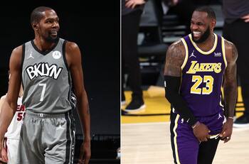 Kevin Durant y Lebron James lideran las votaciones rumbo al All-Star de la NBA