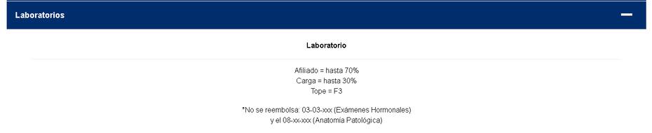 Reembolsos de Caja 18 por exámenes de laboratorio.