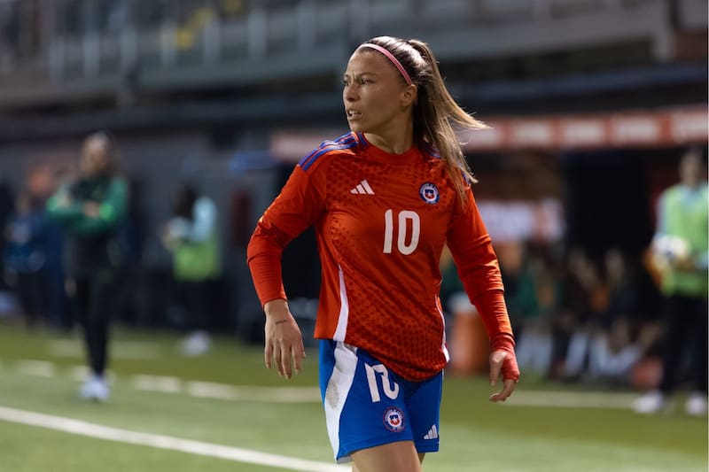 La mujer con más partidos Clase A FIFA con La Roja, con 109. Foto: Felipe Escobedo/En Cancha.