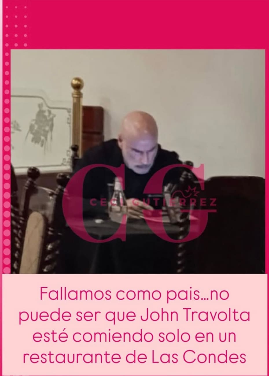 El actor fue visto comiendo solo en Santiago.