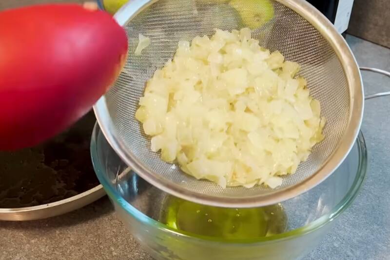 De esta manera deben quedar las cebollas.