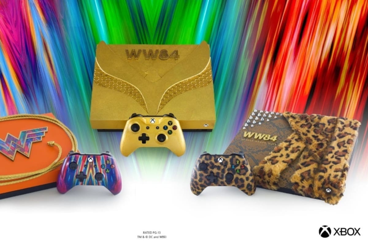 Xbox One X presentó nuevas consolas inspiradas en la "Mujer Maravilla 1984"