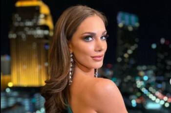 Sofía Depassier sorprende con elegante vestido en ensayo del Miss Universo