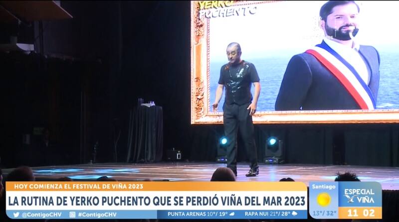 Lanzó chistes sobre Gabriel Boric. / Chilevisión