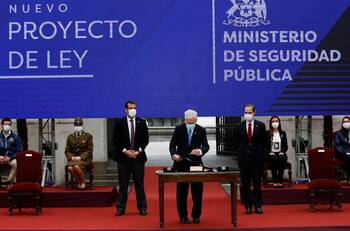 Presidente Sebastián Piñera firmó proyecto que permitirá crear nuevo Ministerio de Seguridad Pública
