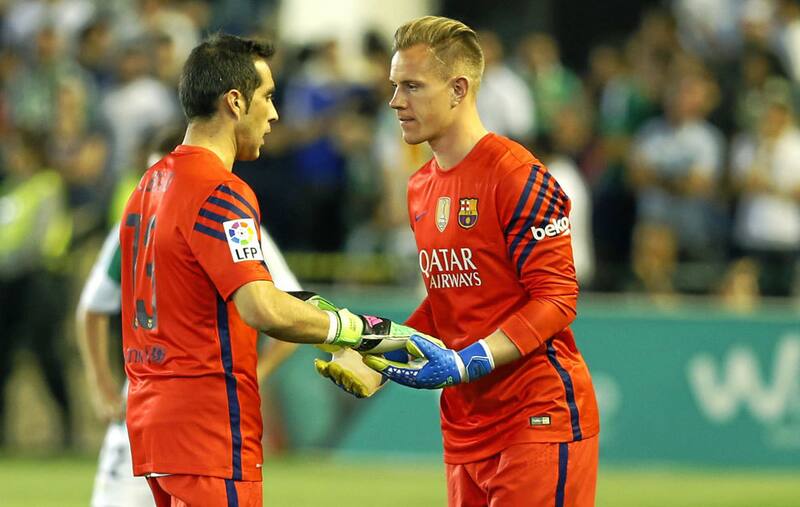 Claudio Bravo y Ter Stegen cuando compartieron camarín en Barcelona.