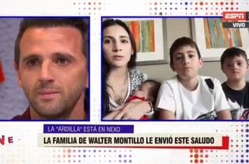 La emoción de Walter Montillo al escuchar un saludo de su familia