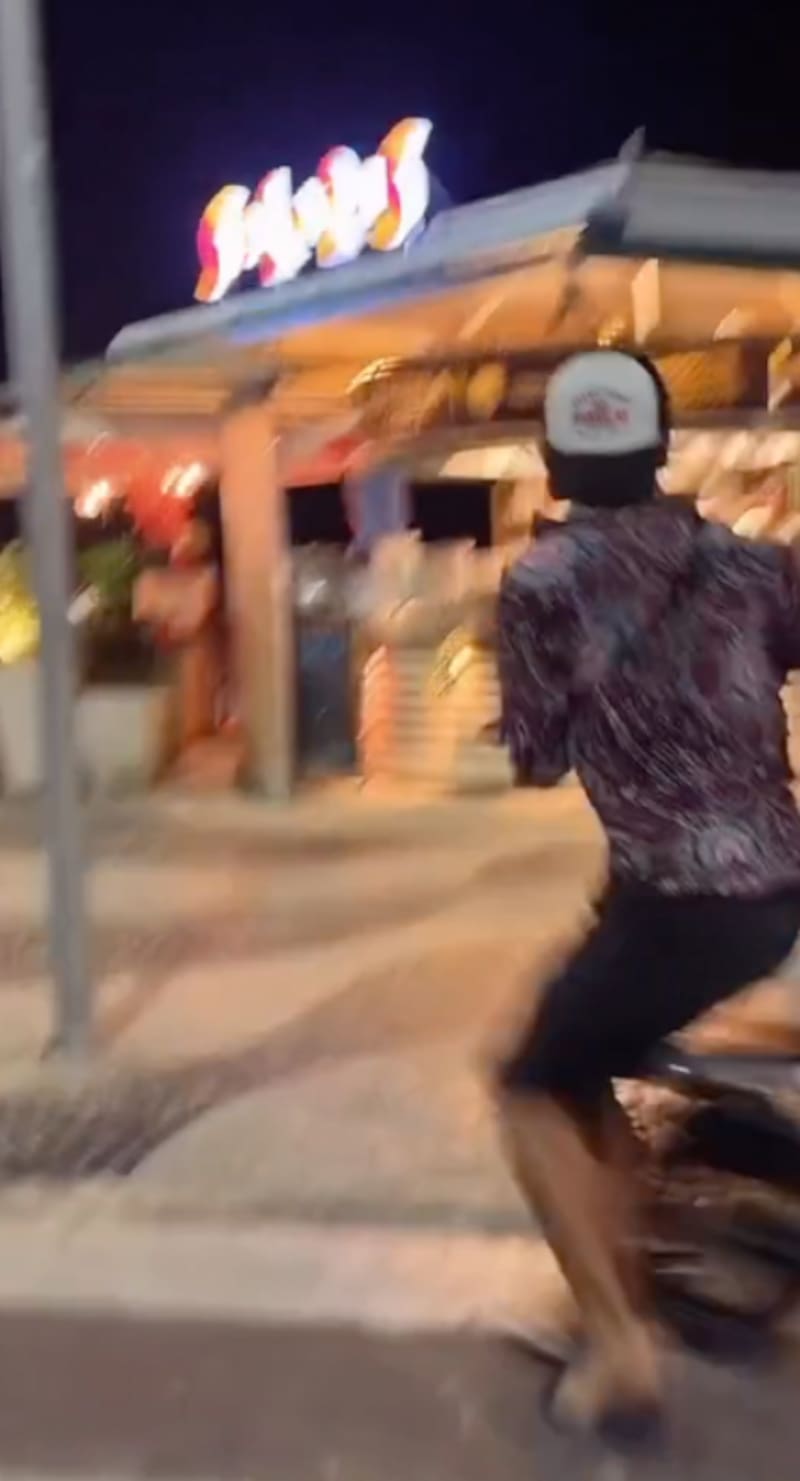 Karla Melo grabó sin querer el accidente que sufrió su amigo en Brasil.