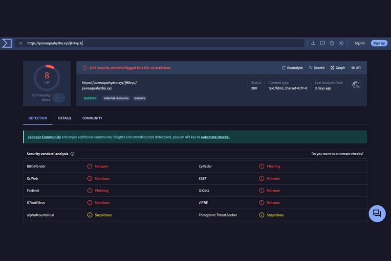 Revisa si el sitio web al que entraste tiene virus rápidamente con este truco.