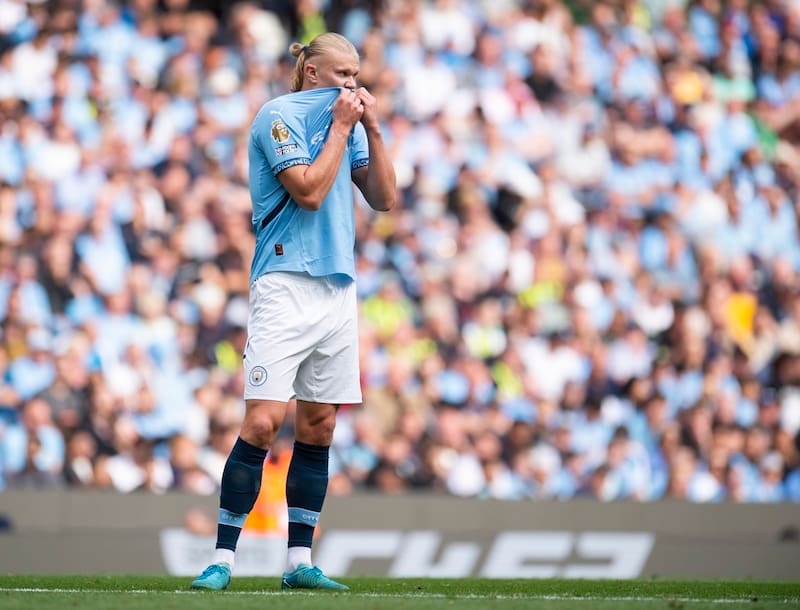 Erling Haaland, una de las figuras del Manchester City. EFE