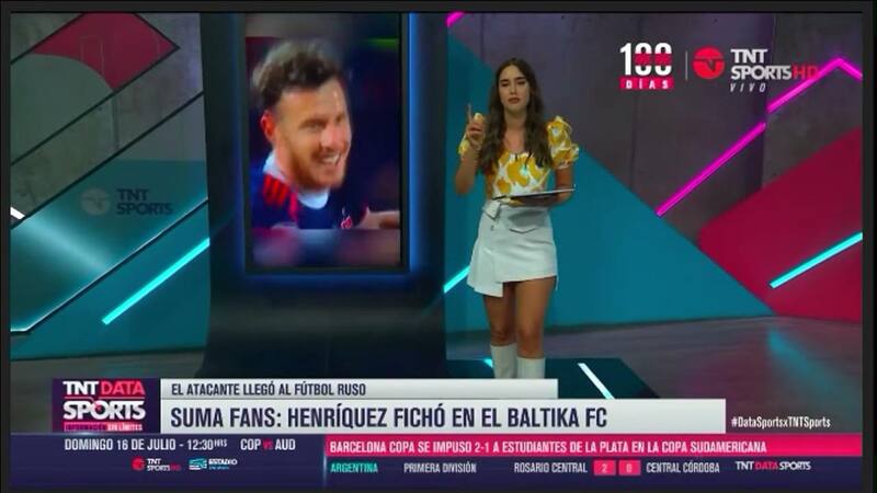 Melina Noto en el programa "TNT Data Sports"