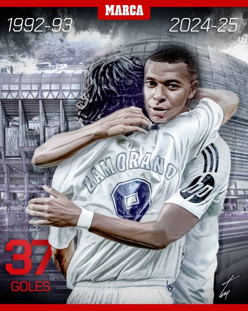 Kylian Mbappé rompió el récord de Iván Zamorano.