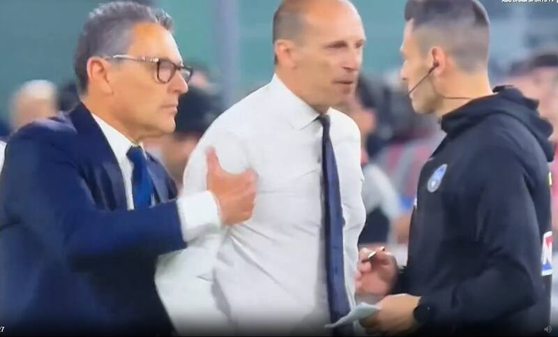 Massimo Allegri perdió los estribos en el duelo entre Juventus y Atalanta.