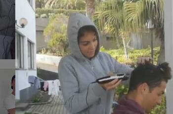 Cristiano Ronaldo se sometió a un corte de pelo realizado por su novia