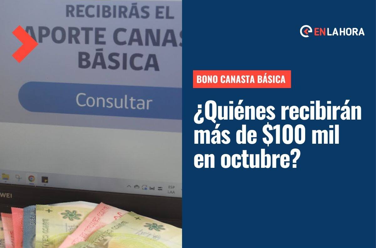 Bono Canasta Básica: Revisa quiénes son los que recibirán más de $100 mil durante octubre