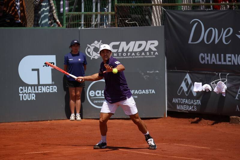 Cristian Garin en el Challenger de Antofagasta. Foto: Challenger Antofagasta