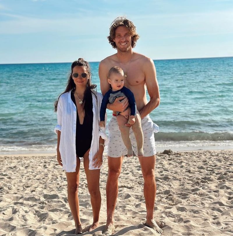 Nicolás Jarry de vacaciones con su familia en Mallorca.