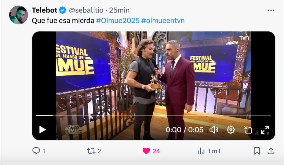 Vivió desliz en el Festival del Huaso de Olmué.