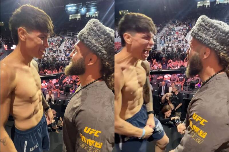 El careo del chileno con su rival de esta jornada.