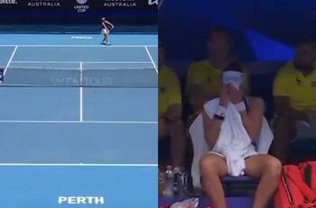 VIDEO | Tenista brasileña da la vuelta al mundo tras insólita manera de sacar: sufría de calambres