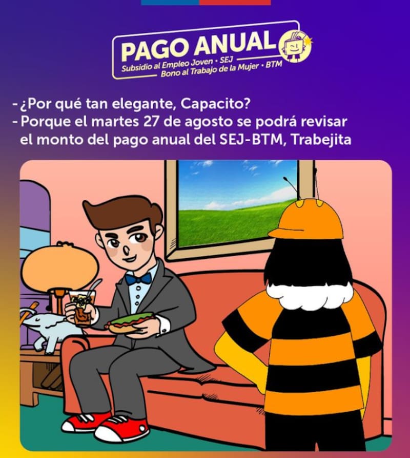 Fecha de consulta anual del SEJ y el BTM. Créditos: @sencechile.
