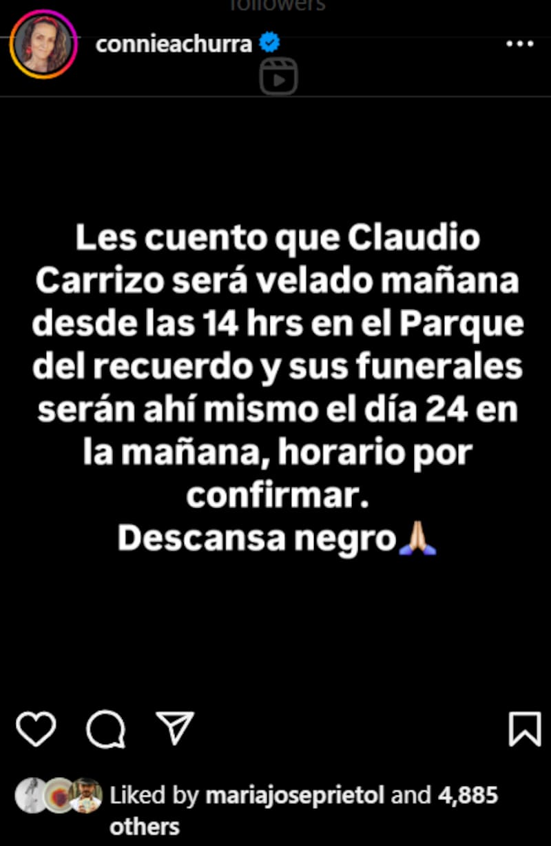 reveló la triste muerte de Claudio Carrizo.