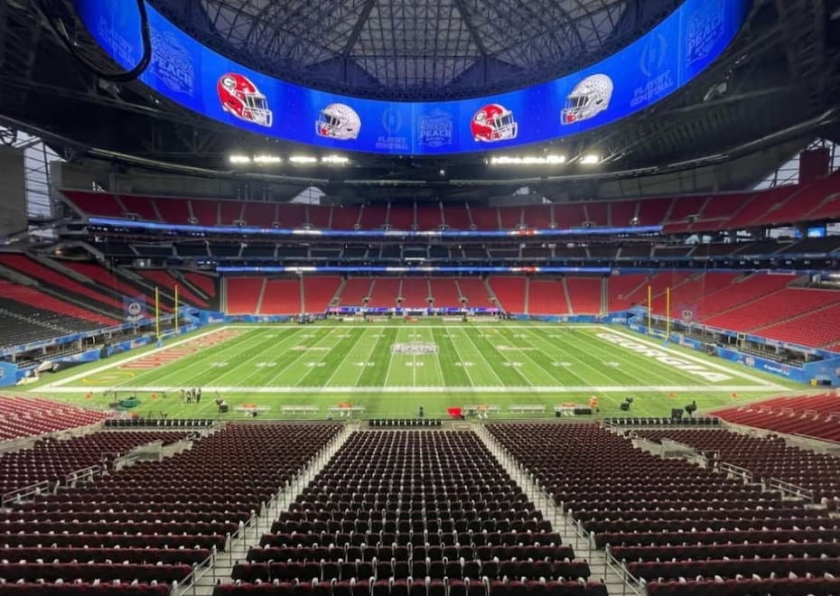Así luce en la actualidad el moderno coloso en la ciudad de Atlanta, Georgia. Foto: @mercedesbenzstadium.