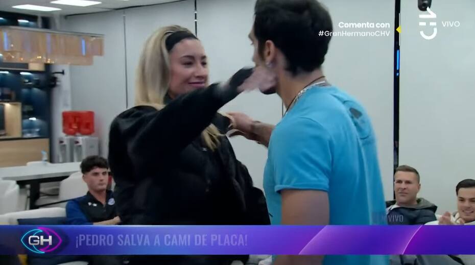 Pedro Astorga salvó a Camila Andrade de la placa de eliminación.