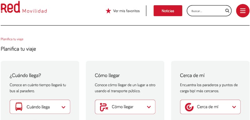 Así puedes organizar tus viajes en el transportes público de la Región Metropolitana. Foto: Red Movilidad.