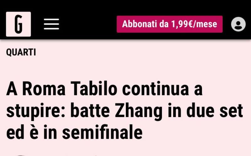 "En Roma Tabilo sigue sorprendiendo", señaló La Gazzetta dello Sport.