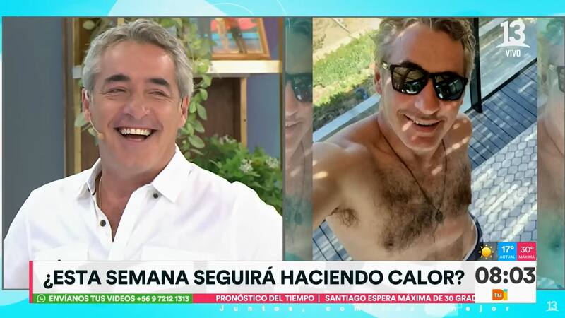 El animador fue elogiado por sus compañeras de matinal. Créditos: Canal 13.