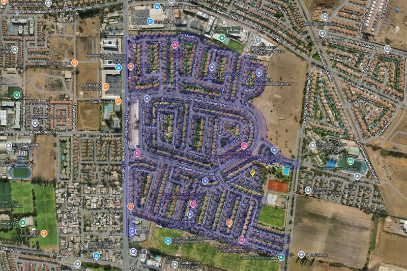 Sector que tendrá corte de agua.