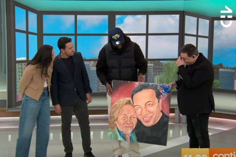 El animador de Chilevisión no pudo ocultar su emoción.