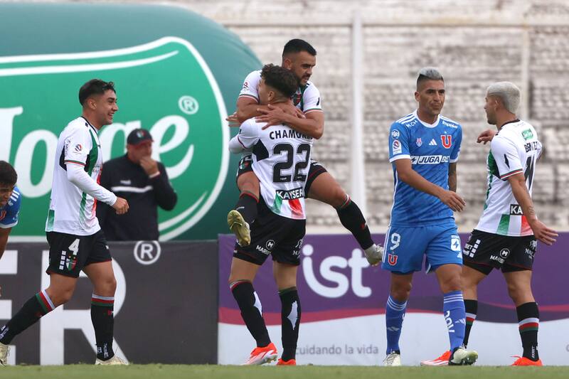 Misael Dávila anotó en el 2-2 entre Palestino y la U por la primera rueda. (Foto: Aton)