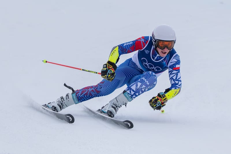 En el Slalom Gigante de los Juegos Olímpicos de Invierno. Foto: Team Chile