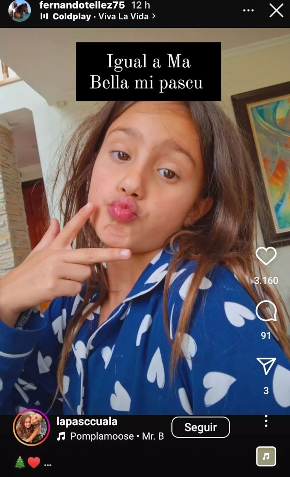 sorprendió con insólito gesto a su hija.