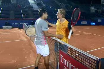 Denis Shapovalov mostró toda su furia contra la barra chilena en duelo ante Cristian Garín