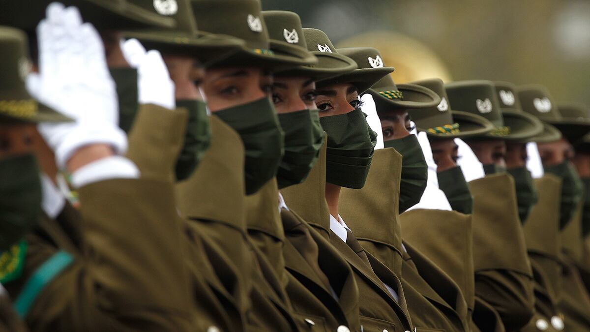 Mujeres del Ejército de Chile en la Parada Militar.