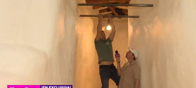 Pangal Andrade mostró la parte de su casa donde realiza ejercicio.