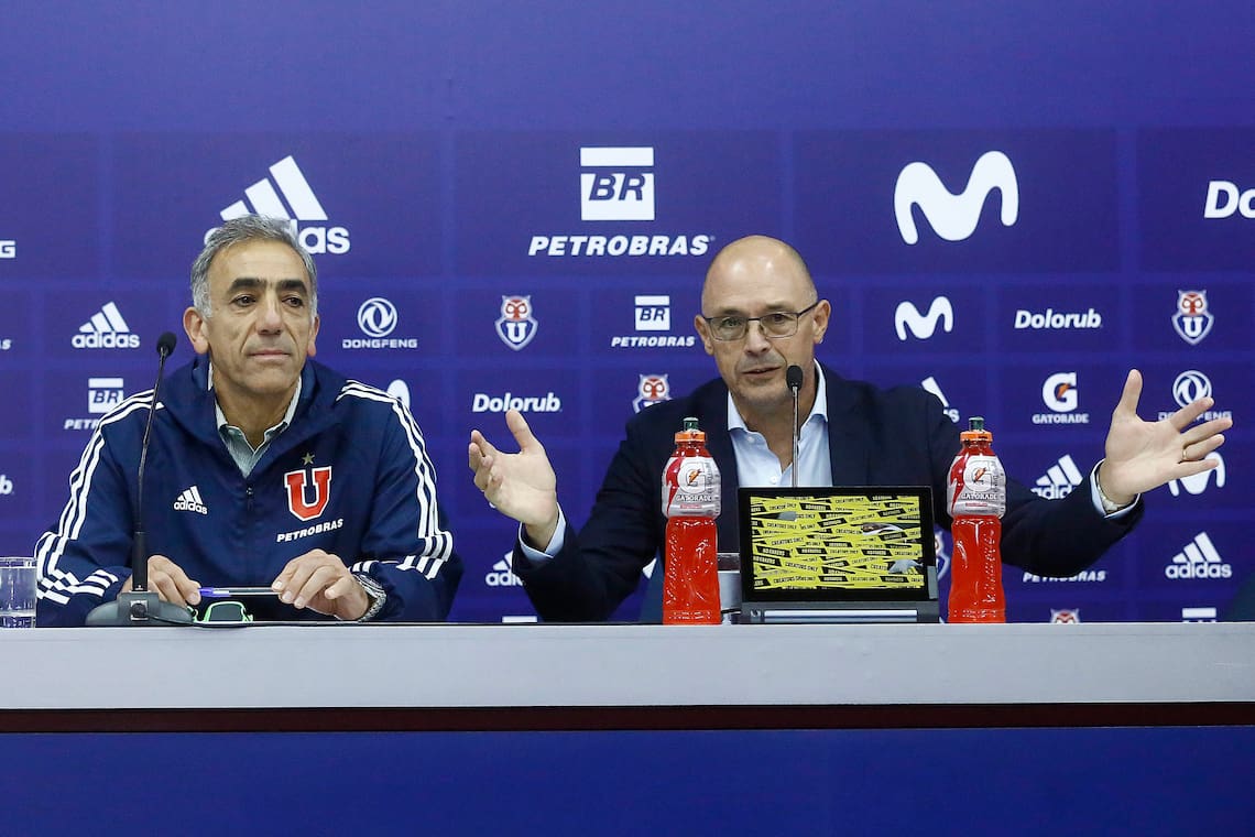 En su presentación como nuevo entrenador de Universidad de Chile. Marzo 2019.