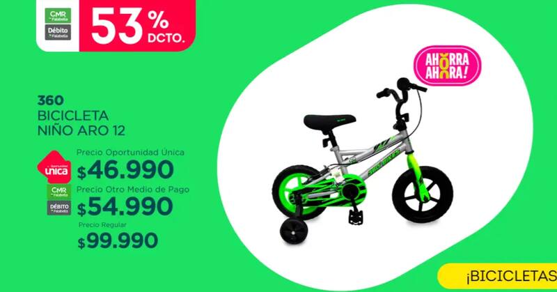 Esta es una de las bicicletas que Tottus tiene en oferta.