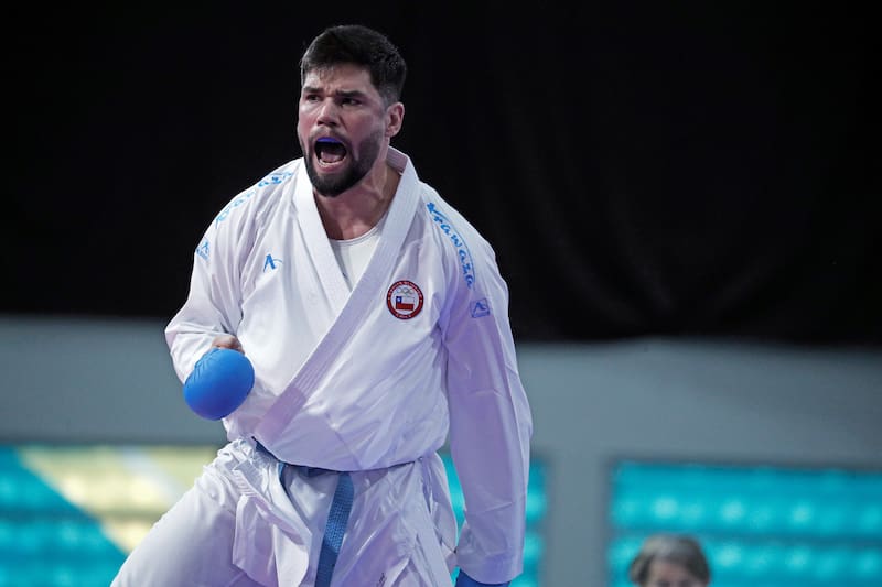 Rodrigo Rojas ganó la Premier League de Karate en Estambul. Foto: Aton.