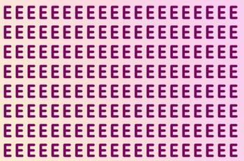 Test Visual: ¿Puedes encontrar la letra diferente a "E" en menos de 15 segundos?