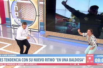 “¡Se volvió loca!”: Monserrat Álvarez sucumbió al ritmo de “En una baldosa” y sacó sus mejores pasos de baile junto a Julio César Rodríguez