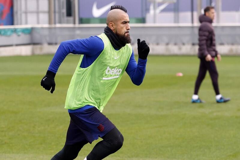 Arturo Vidal Entrenando