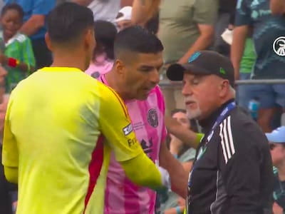 Asquerosa acción de Luis Suárez: el uruguayo escupió a un rival tras la goleada al Inter de Miami