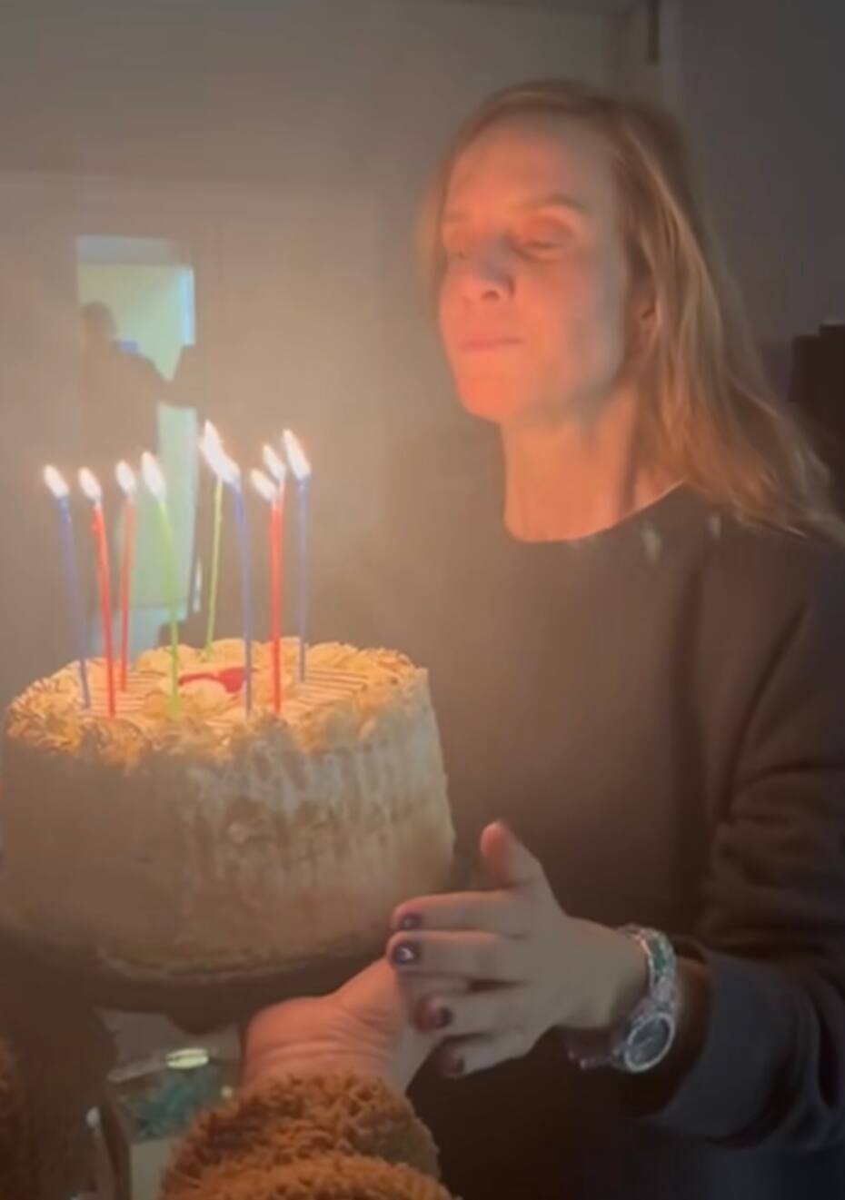 Diana Bolocco en la celebración preparado por su colegas de "Gran Hermano" Chile. Foto: Instagram.
