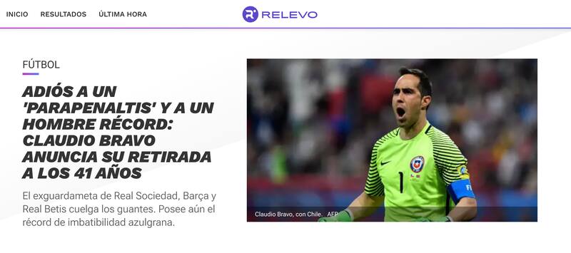 Relevo de España señaló a Claudio Bravo como un "parapenaltis"