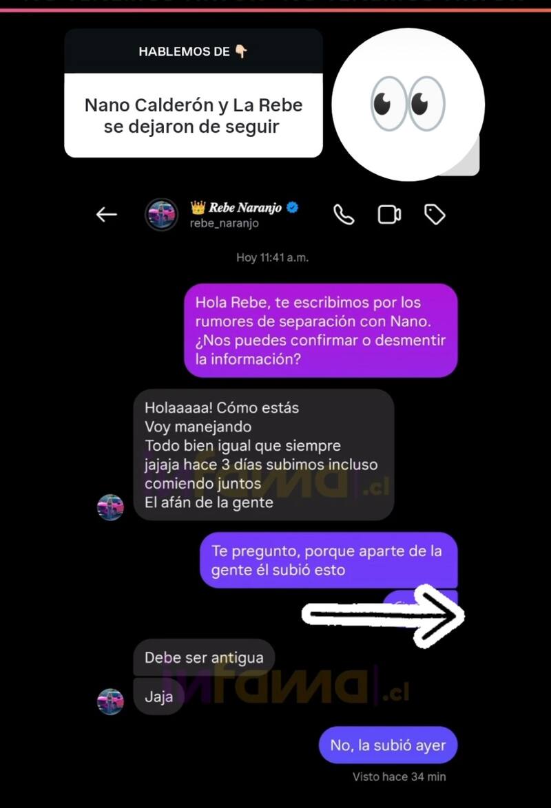 La influencer habló de los rumores de ruptura.